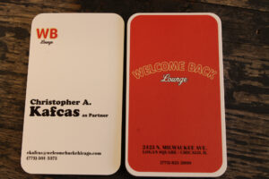 business cards for WB Lounge