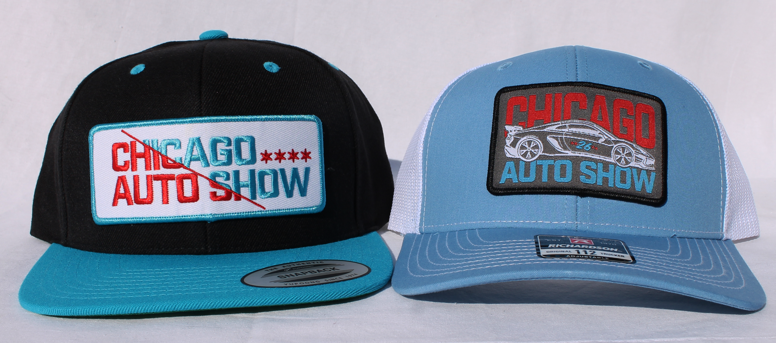 Chicago Auto Show 2026 Custom embroidered and woven snapback hats