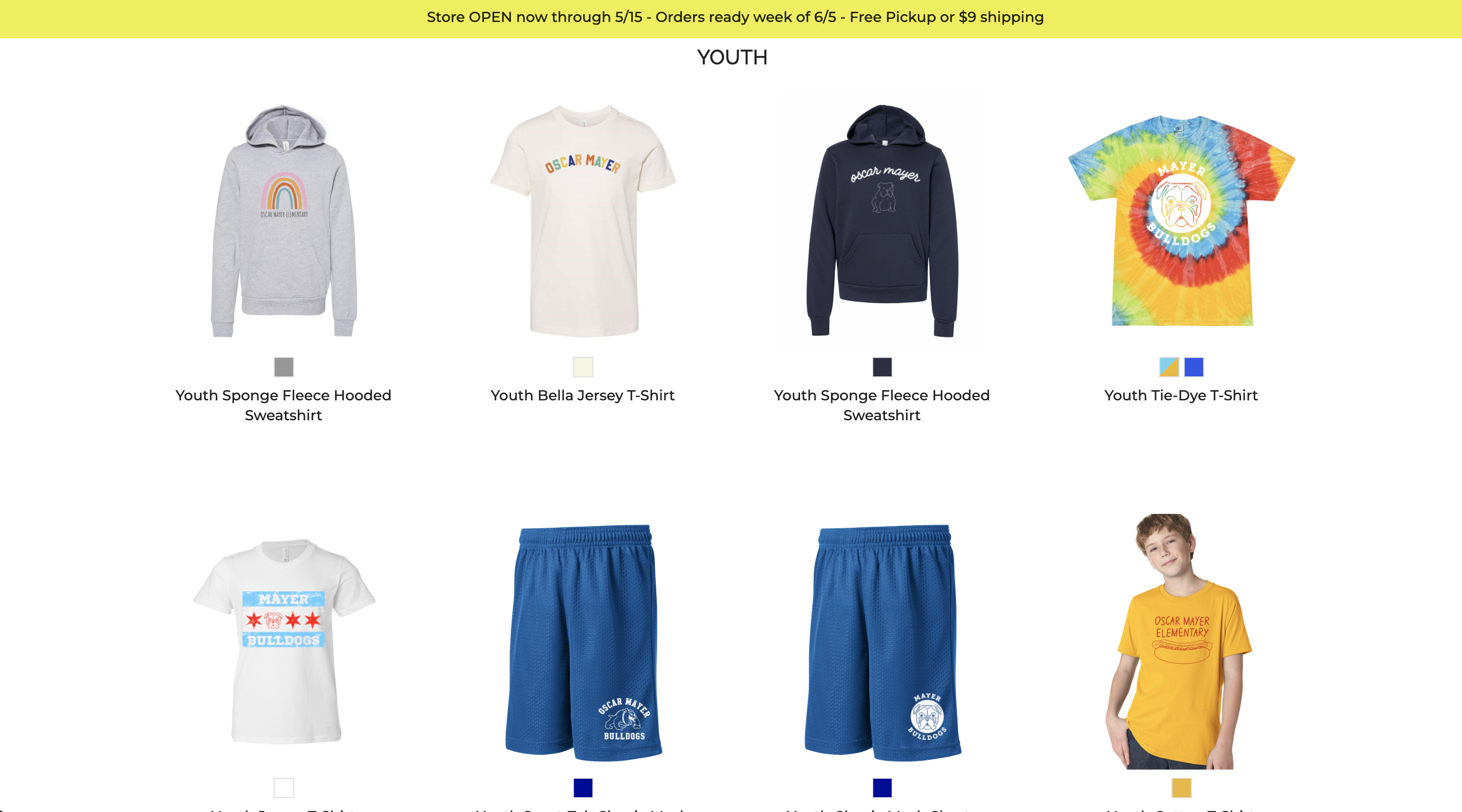 school spirit shirts and PE uniforms