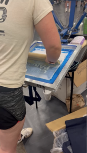 live screen printing at The University of Illinois