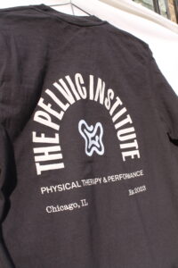Custom Comfort Colors t shirts for the pelvic institute back pepper