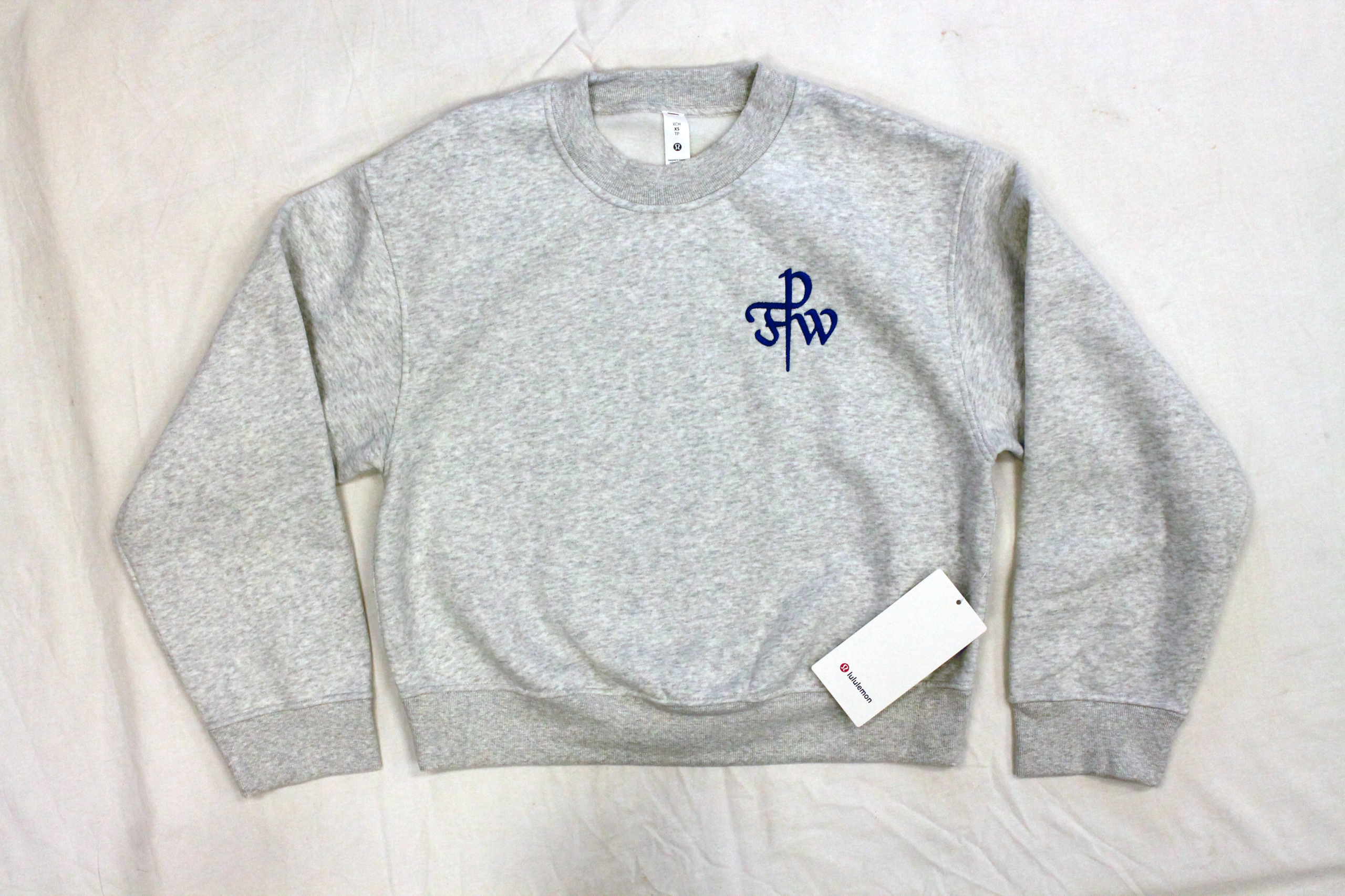 Customized Lululemon Superloft Crew sweatshirt